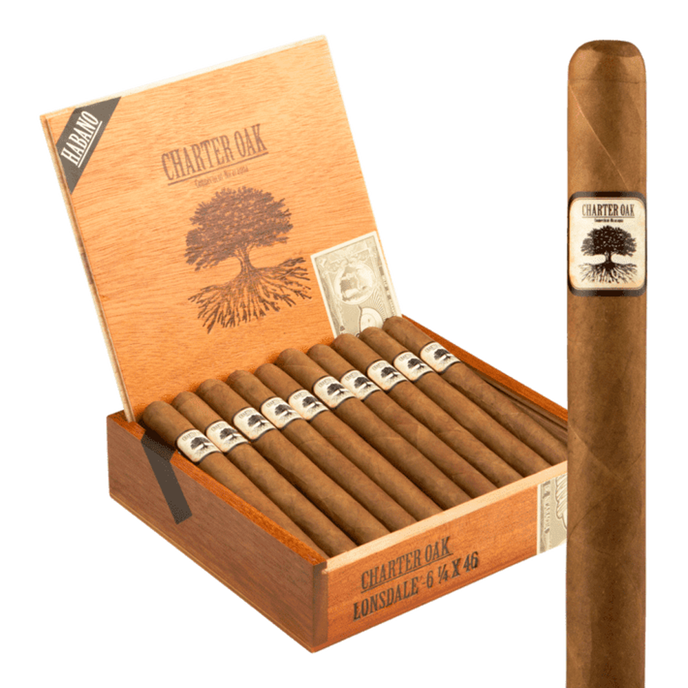 Foundation Charter Oak Habano Lonsdale / 6.25 x 46 Box of 20