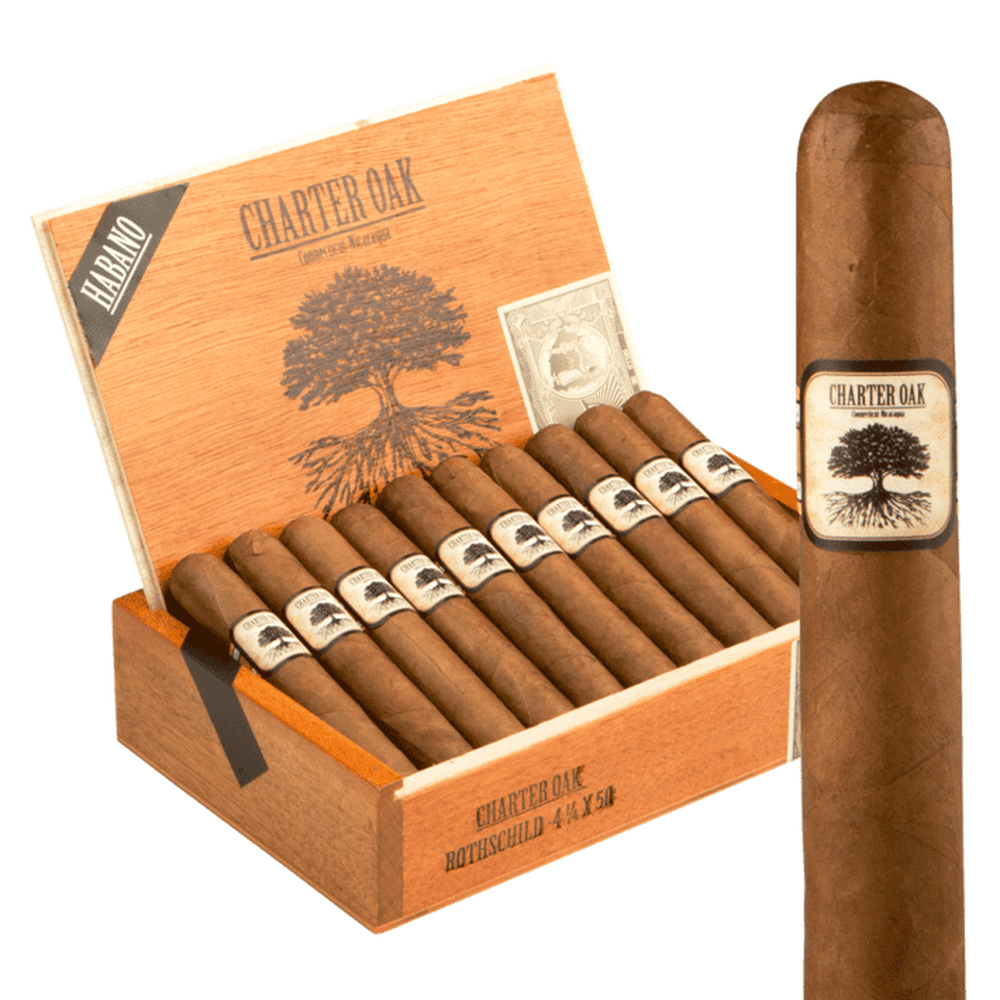 Foundation Charter Oak Habano Rothschild / 4.5 x 50 Box of 20