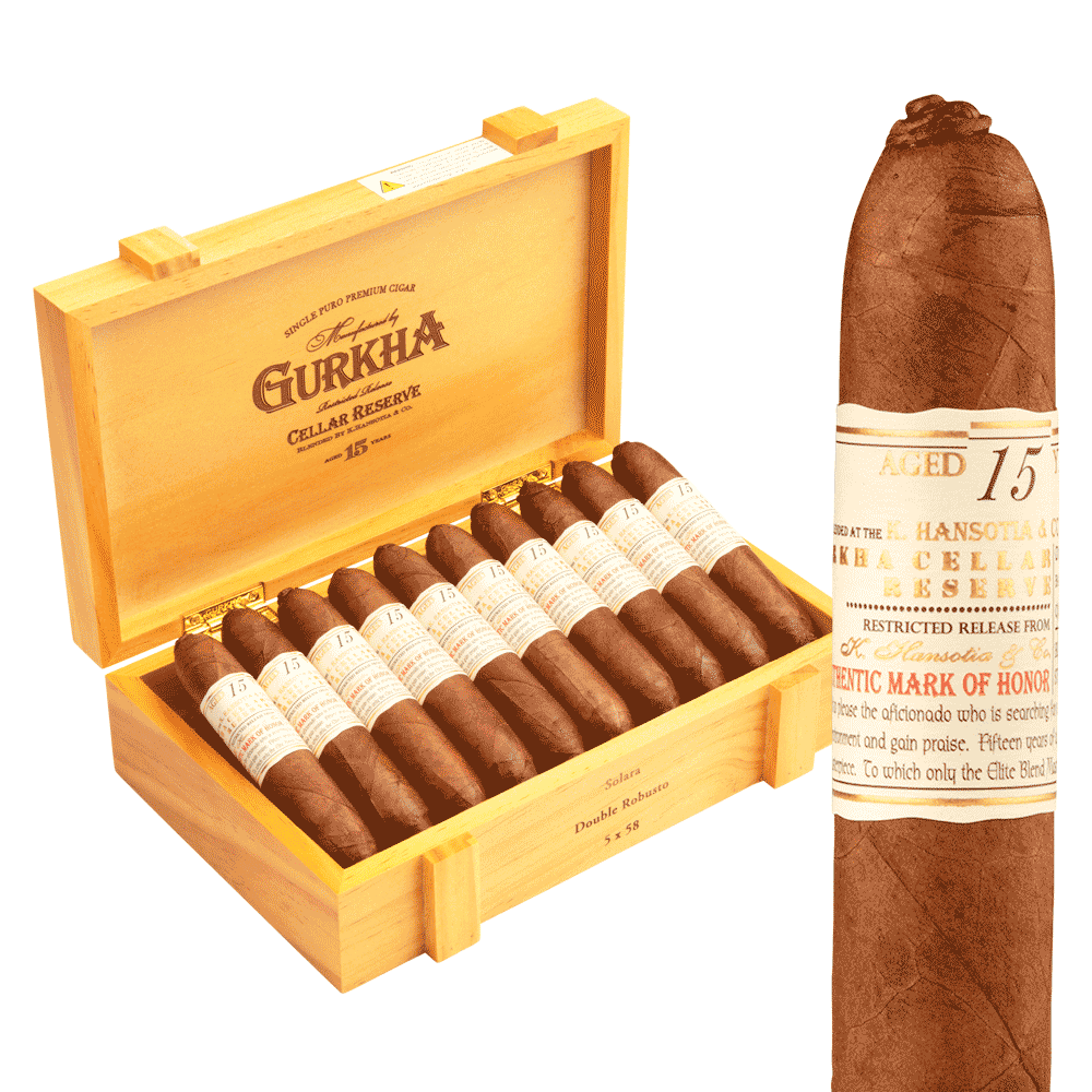 Gurkha Cellar Reserve Double Robusto Solara 15 Year / 5 x 58 Box of 20