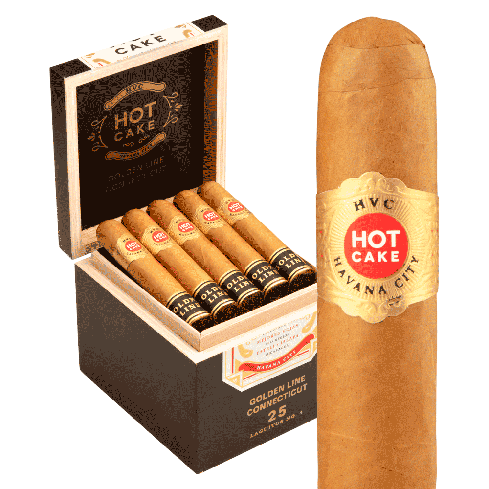 HVC Hot Cake Golden Line Connecticut Laguito No. 4 / 4.5 x 52 Box of 25