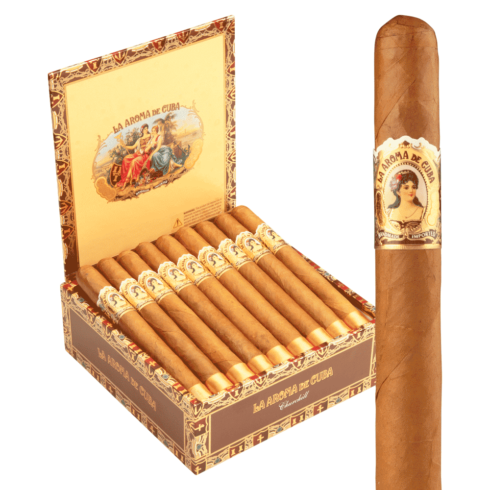 La Aroma de Cuba Connecticut Churchill / 7 x 50 Box of 25