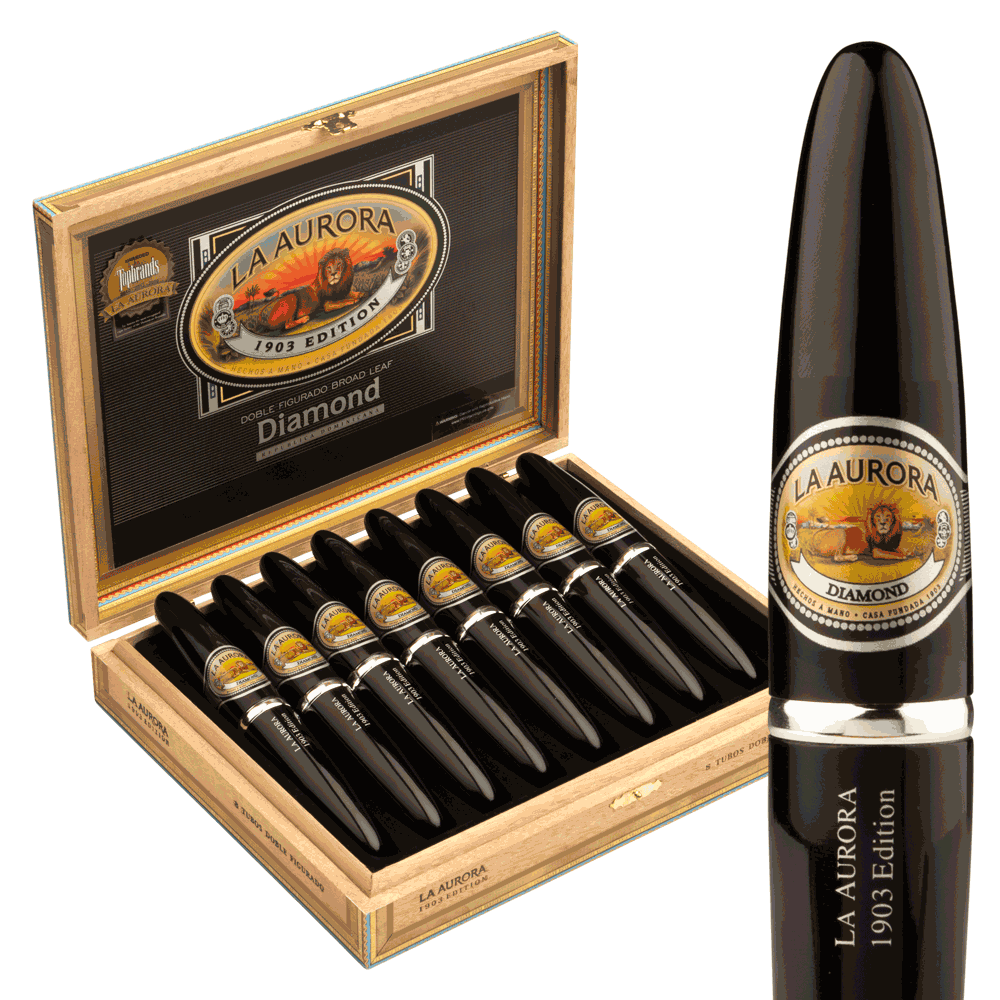 La Aurora 1903 Preferidos Diamond Tubo / 5 x 54 Box of 8