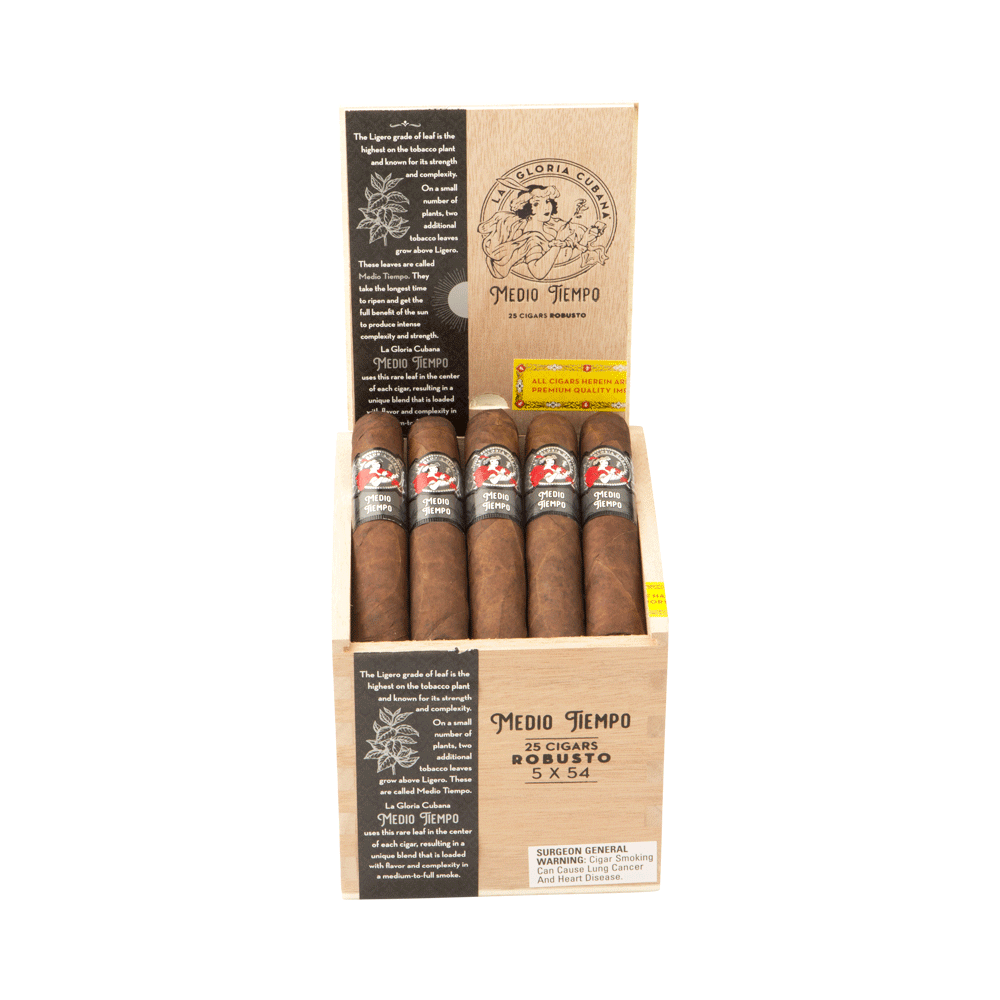 La Gloria Cubana Medio Tiempo Robusto / 5 x 54 Box of 25