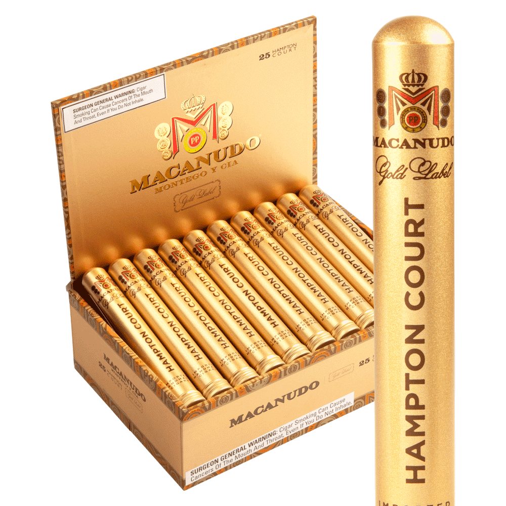Macanudo Gold Label Hampton Court / 5.5 x 42 Box of 25 Aluminum Tubes
