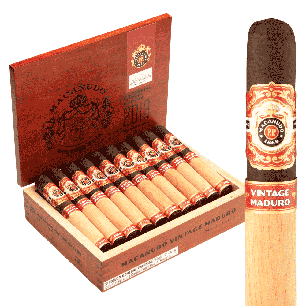 Macanudo Maduro Vintage 2013 Toro Grande / 6 x 54 Box of 20