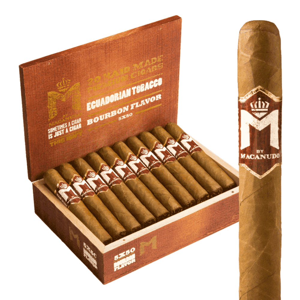 M by Macanudo Bourbon Robusto / 5 x 50 Box of 20
