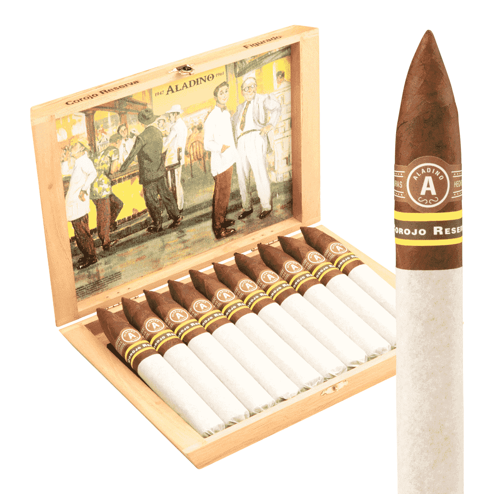 Aladino Corojo Reserva Figurado Box Press / 6.25 x 54 Box of 10