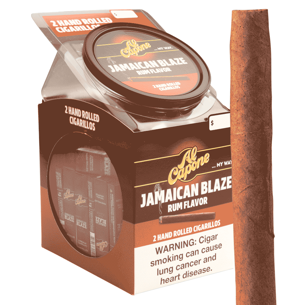 Al Capone Cigarillos Jamaican Blaze Non-Filtered Bowl / 3.25 x 20 60 Packs of 2 (120 total)