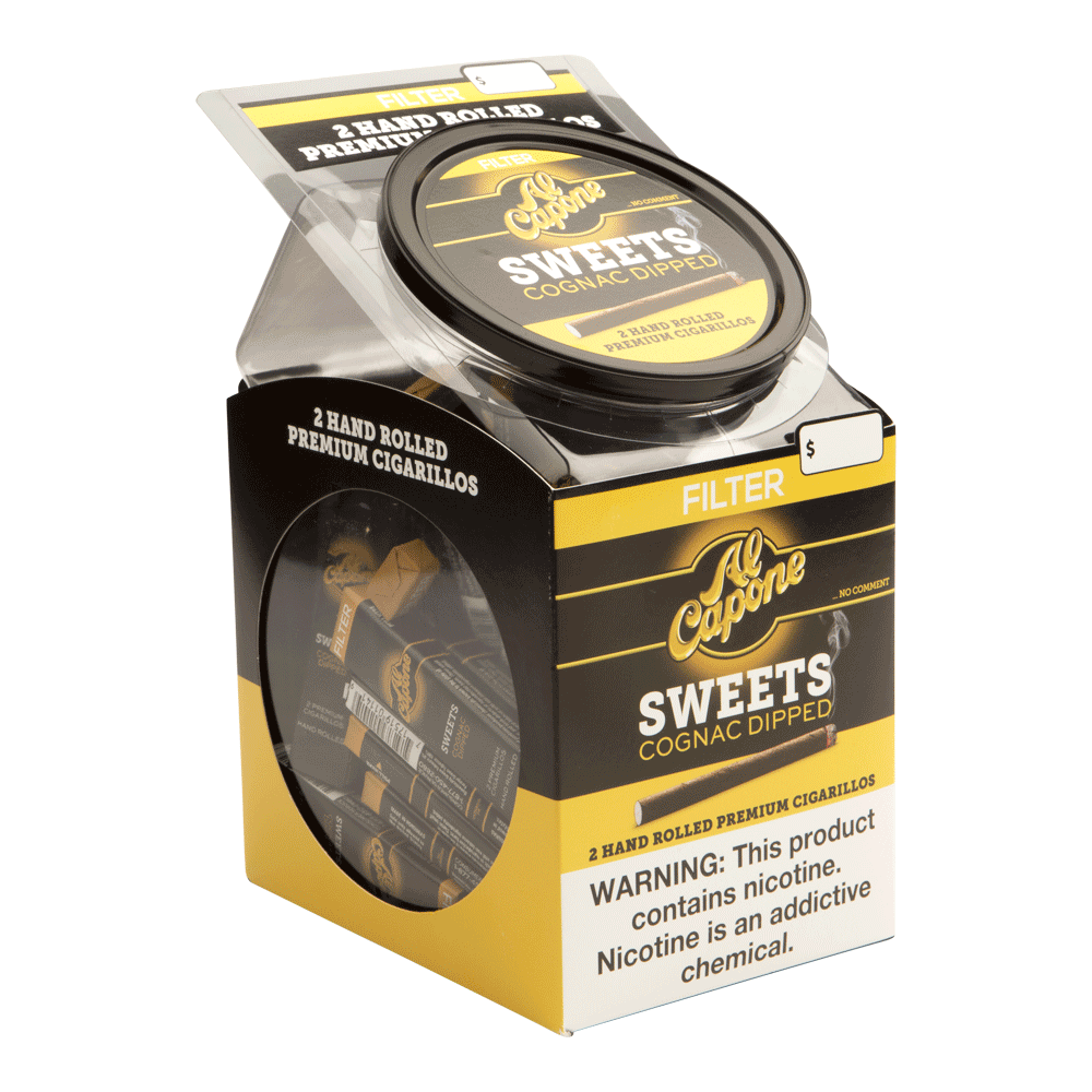 Al Capone Cigarillos Sweets Filtered Bowl / 3.5 x 20 60 Packs of 2 (120 total)
