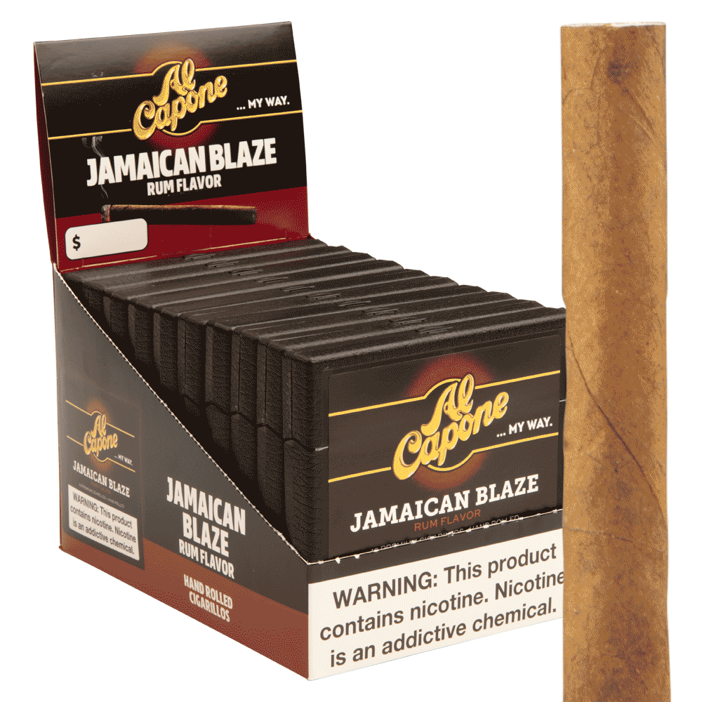 Al Capone Cigarillos Jamaican Blaze / 3.25 x 20 10 Packs of 10 (100 total)