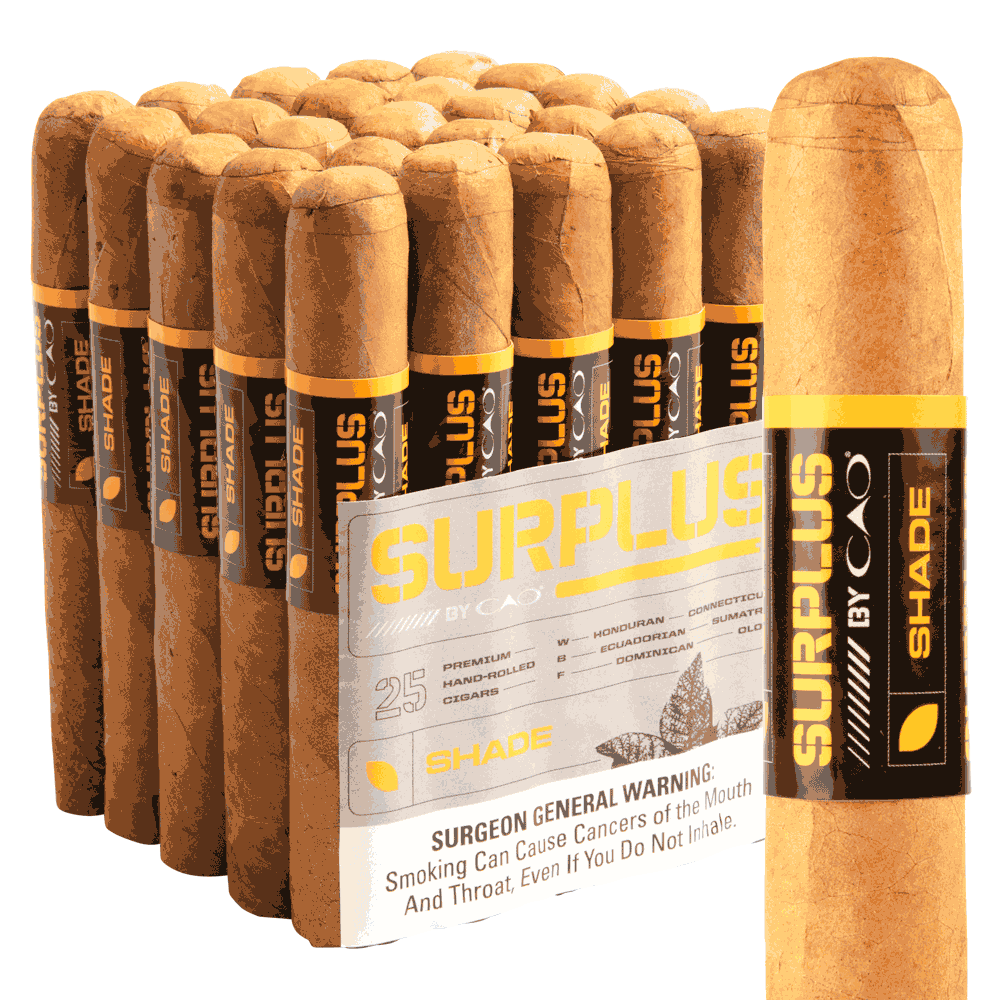 Surplus by CAO Shade Robusto / 5 x 50 Bundle of 25