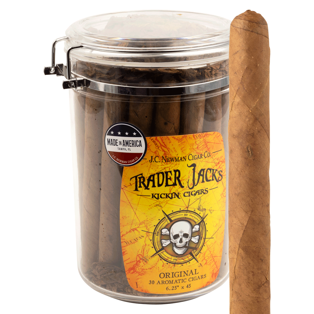 Trader Jack's Kickin' Cigars Lonsdale Humidor Canister / 6.25 x 45 Jar of 30