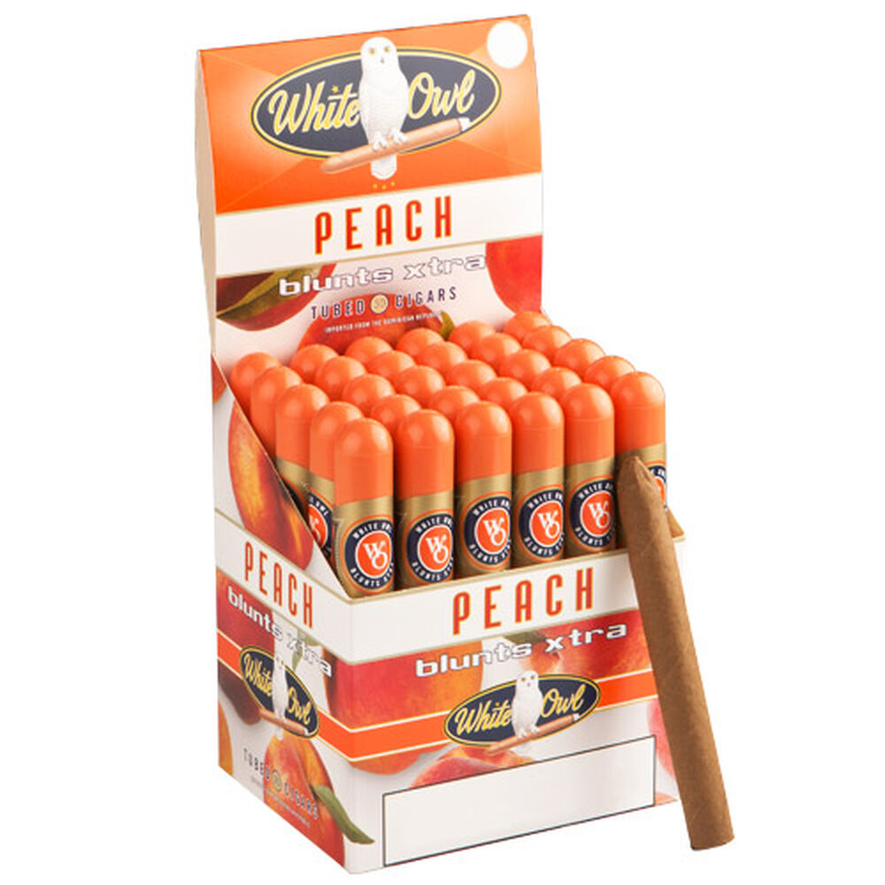 White Owl Blunts Xtra Peach / 5.31 x 40 Upright box of 30