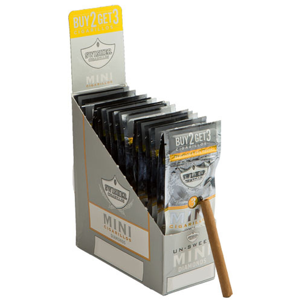Swisher Sweets Cigarillos Mini Diamond / 3.5 x 20 15 Packs of 3 (45 total)