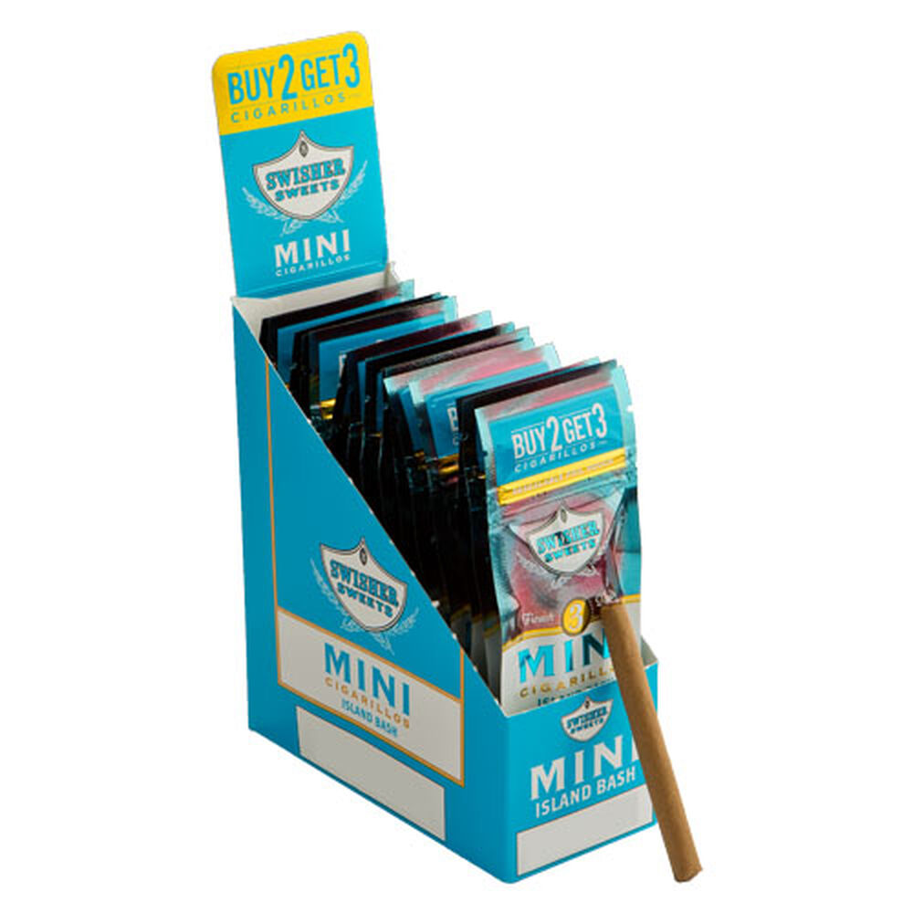 Swisher Sweets Mini Island Bash / 3.5 x 18 15 Packs of 3 (45 total)
