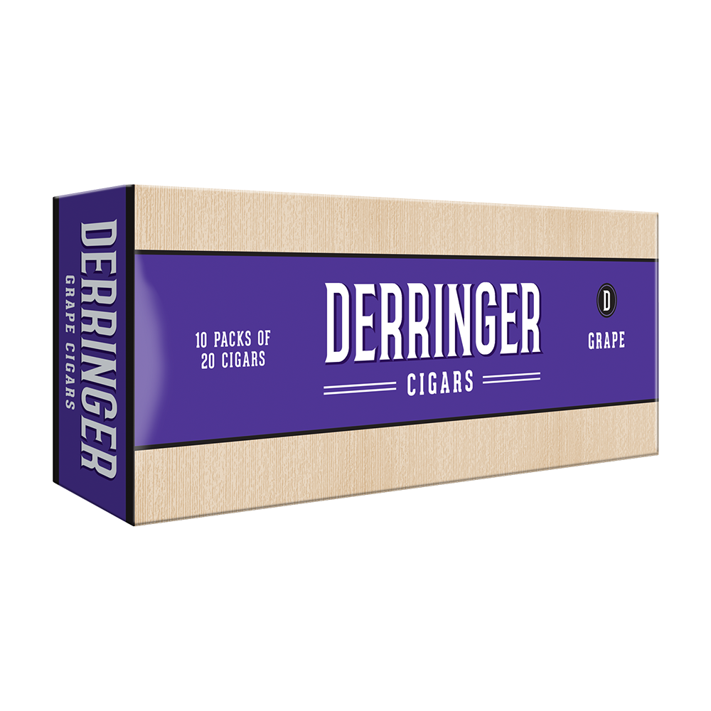 Derringer Filtered Cigar Grape / 3.87 x 20 10 Packs of 20 (200 total)