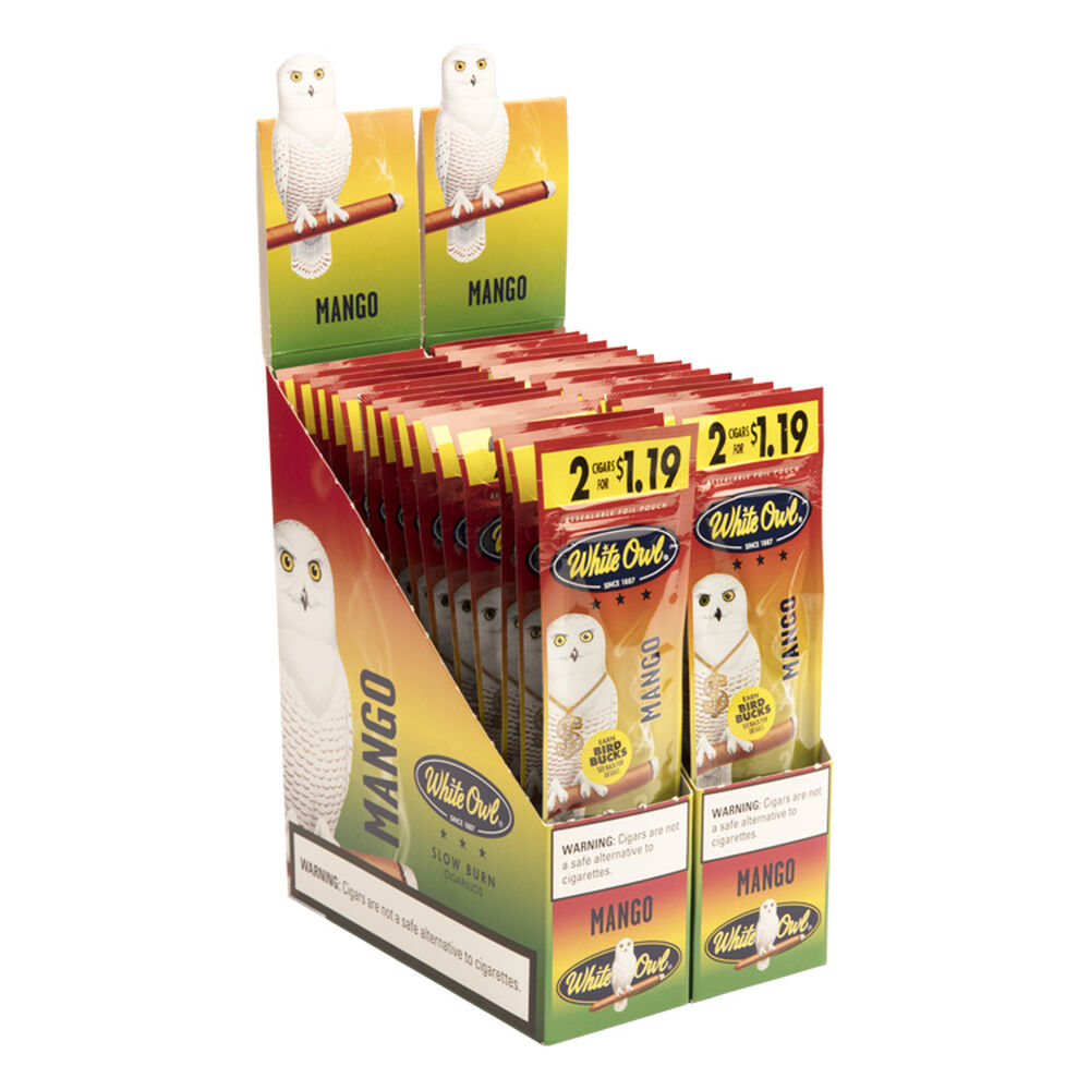 White Owl Mango Cigarillos / 4.37 x 28 30 Packs of 2 (60 total)