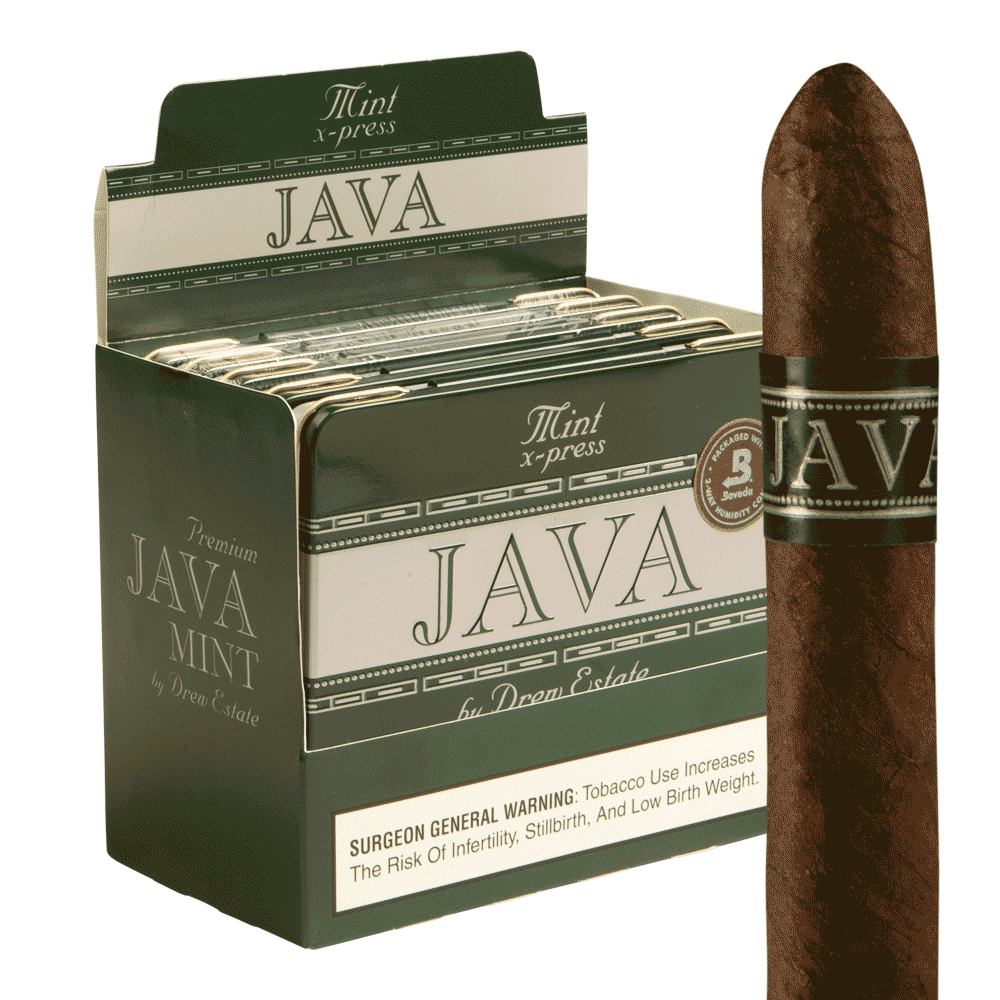 Rocky Patel Java Mint X Press Tin / 4 x 32 5 Tins of 10 (50)
