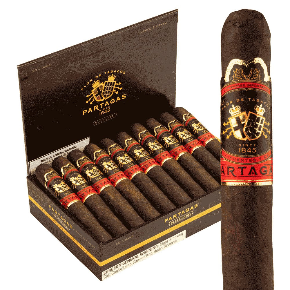 Partagas Black Label Clasico / 5.25 x 54 Pack of 5