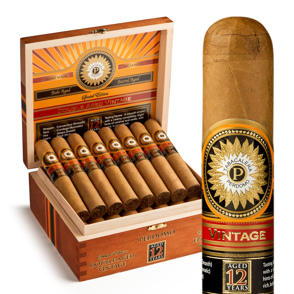 Perdomo Double Aged 12 Year Vintage Connecticut Churchill / 7 x 56 Box of 24