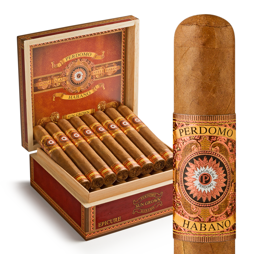 Perdomo Habano Bourbon Barrel-Aged Sun Grown Epicure / 6 x 54 Box of 24
