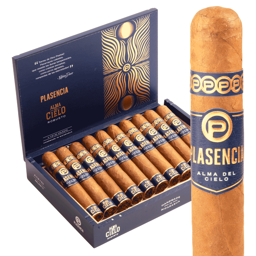 Plasencia Alma del Cielo Robusto Celeste / 4.88 x 52 Box of 10