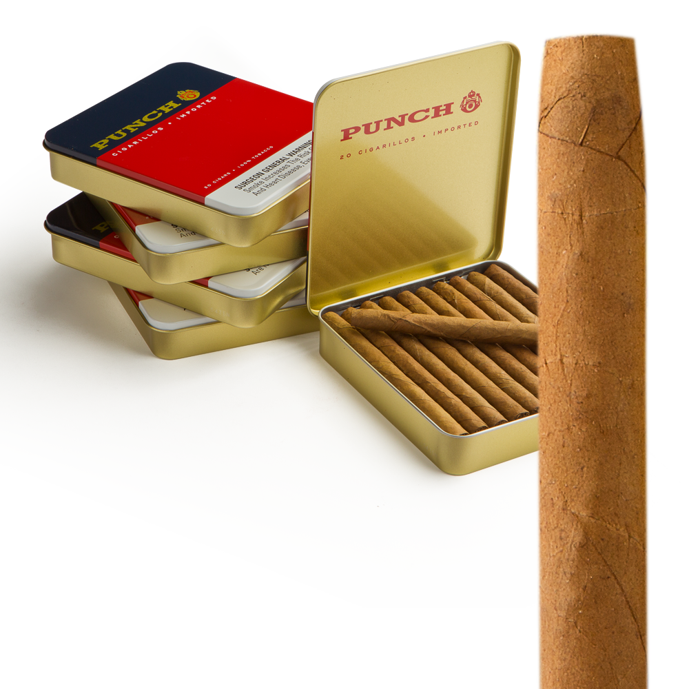 Punch Cigarillo Tins / 4 x 24 10 Tins of 20 (200 total)