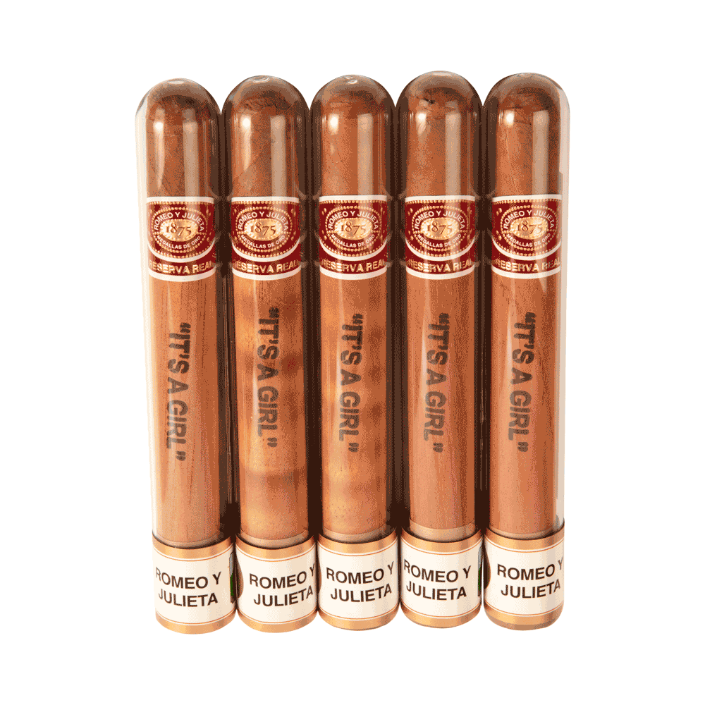 Romeo y Julieta Reserva Real It's A Girl / 5.5 x 44 Box of 10  Glass Tubed