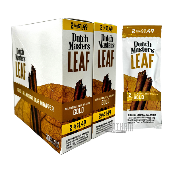 Dutch Masters Cigars Leaf Gold - &nbsp;15 Packs of 2