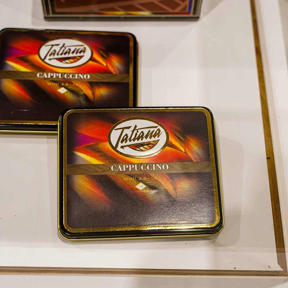 Tatiana Classic Miniature Cappuccino 5/10 Tin / 3.5 x 26 5 Tins of 10 (50 total)