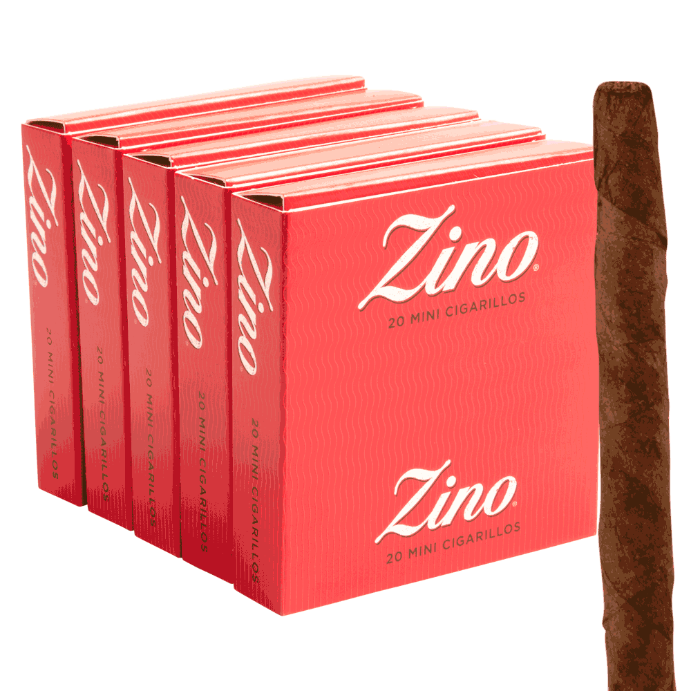 Zino Red Mini Cigarillos / 3.12 x 19 5 Packs of 20 (100 total)