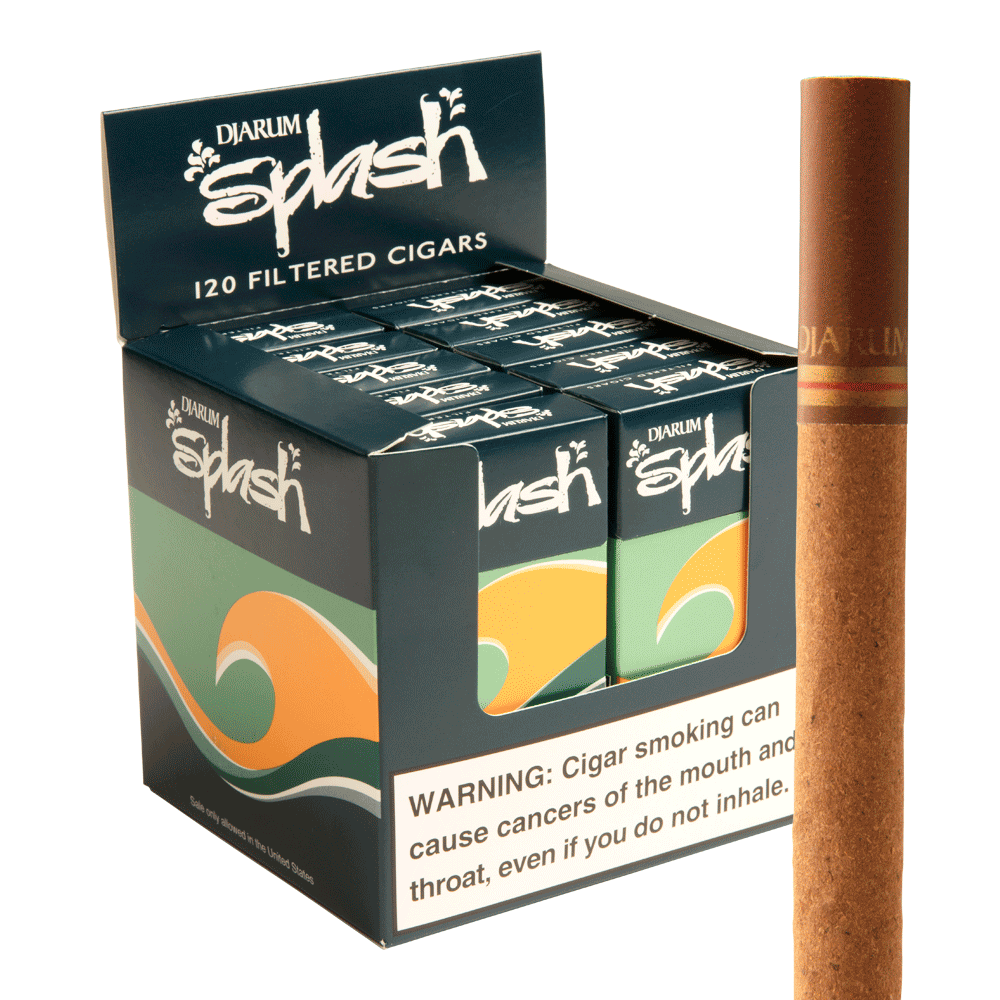 Djarum Filtered Cigars Splash / 3.5 x 20 10 Packs of 12 (120 total)