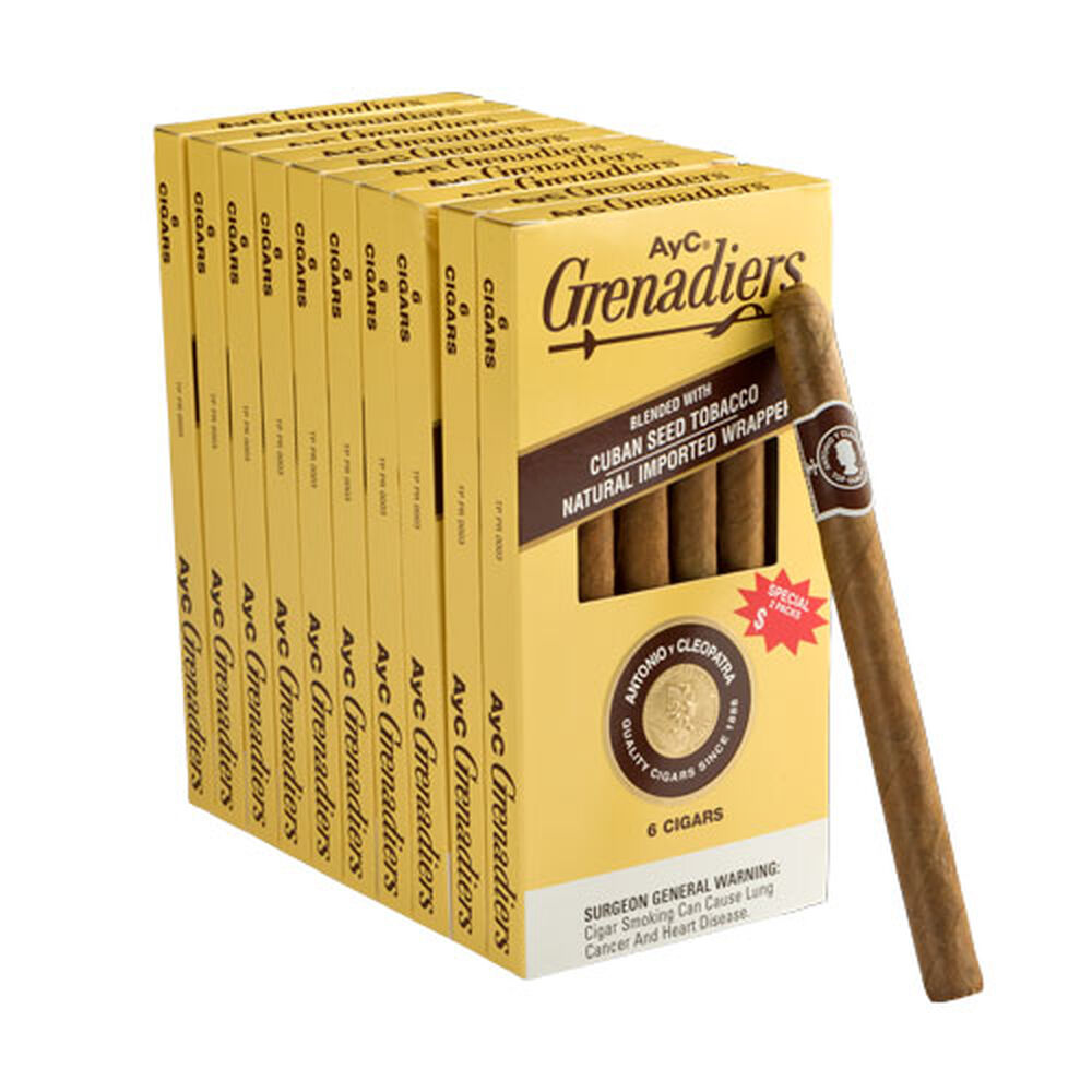 Antonio y Cleopatra Grenadiers / 6.25 x 33 10 Packs of 6 (60 total)