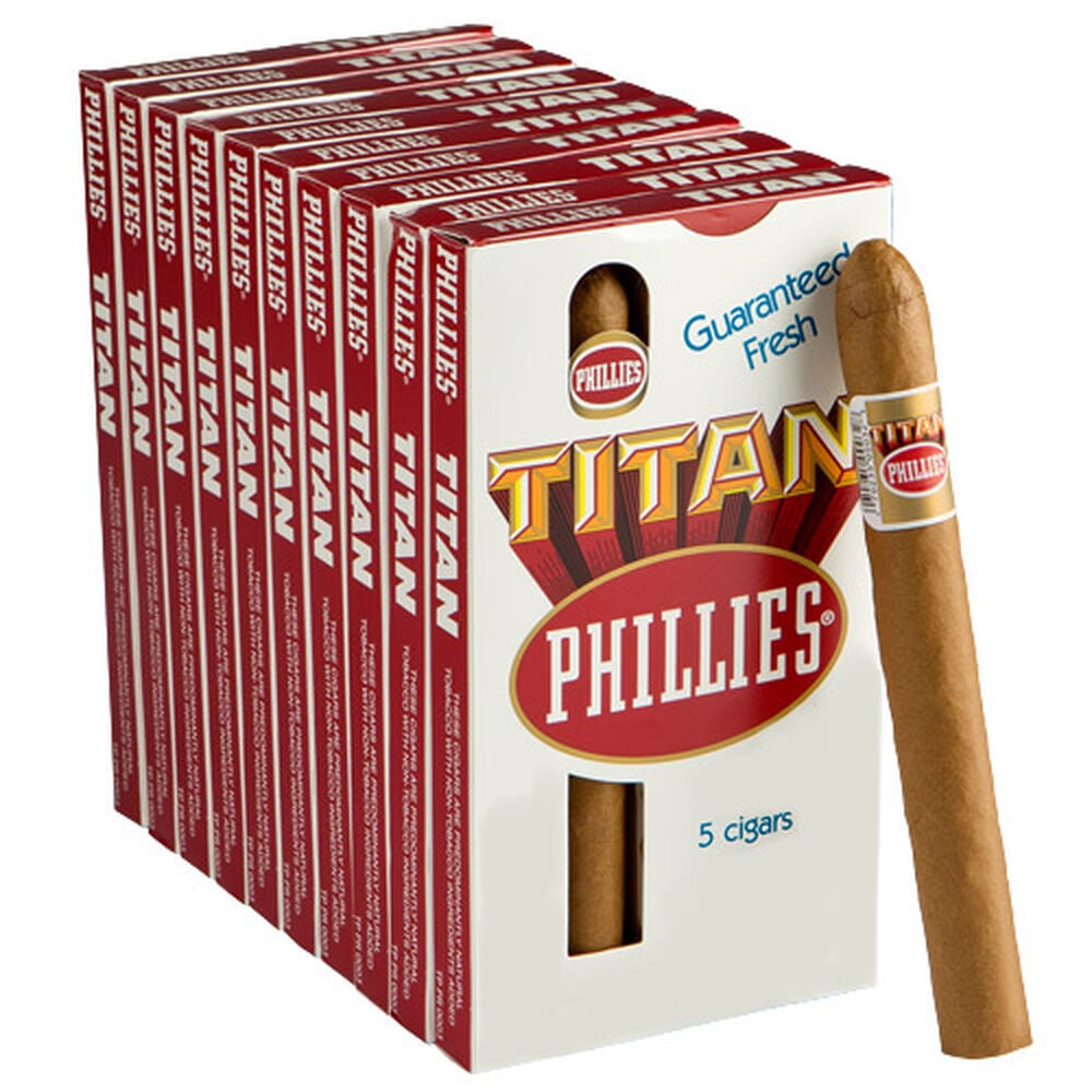 Phillies Cigars Titan / 6.25 x 44 10 Packs of 5 (50 total)