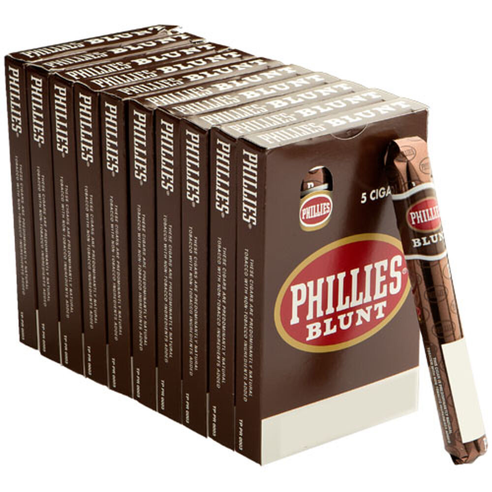 Phillies Cigars Blunt Chocolate / 4.88 x 42 10 Packs of 5 (50 total)
