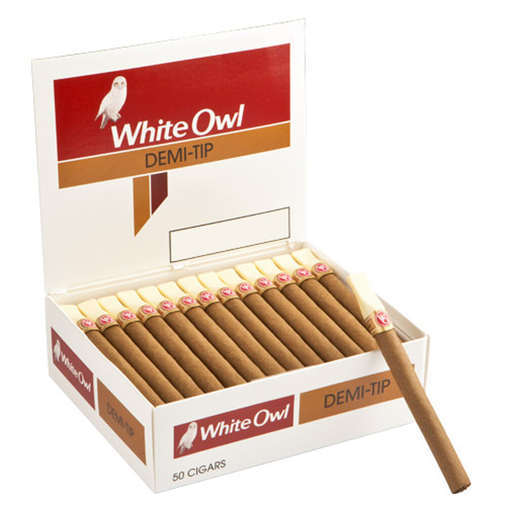 White Owl Demi Tip / 4.5 x 28 10 Packs of 5 (50 total)