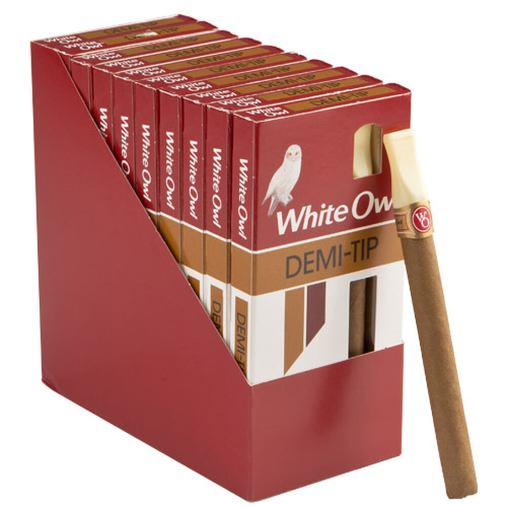 White Owl Demi Tip / 4.5 x 28 10 Packs of 5 (50 total)