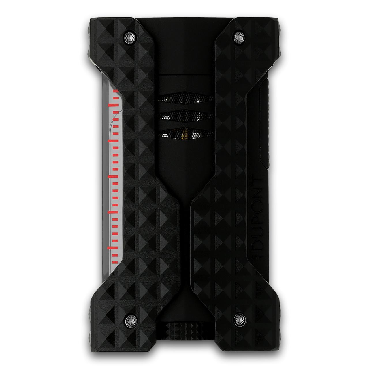 S.T. Dupont Defi Windproof Wide Soft Flame Cigar Lighter | Black and Palladium