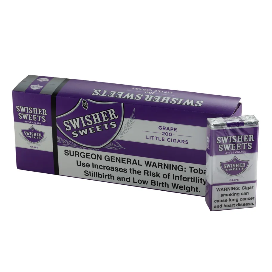 Swisher Sweets Little Cigars Grape (20) Natural | Filtered Cigar | Carton of 200