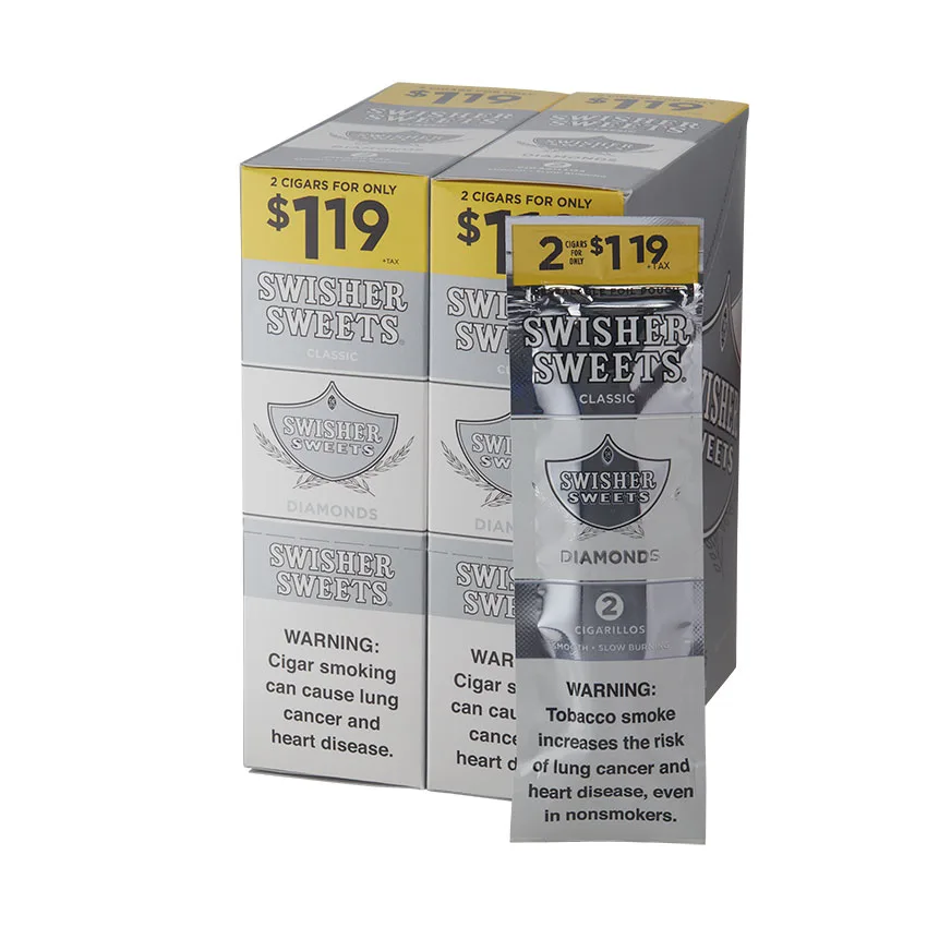 Swisher Sweets Diamonds Cigarillos (2) Natural | Cigarillo | Upright of 60