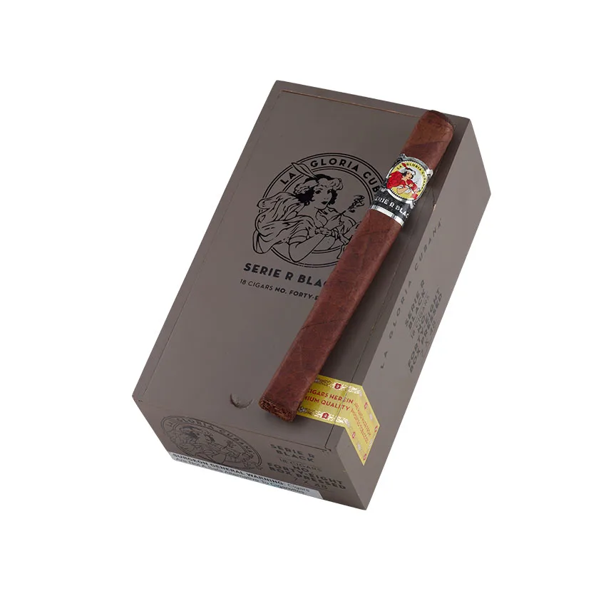 La Gloria Cubana Serie R Black No 48 Dark Natural | Churchill | Box of 18