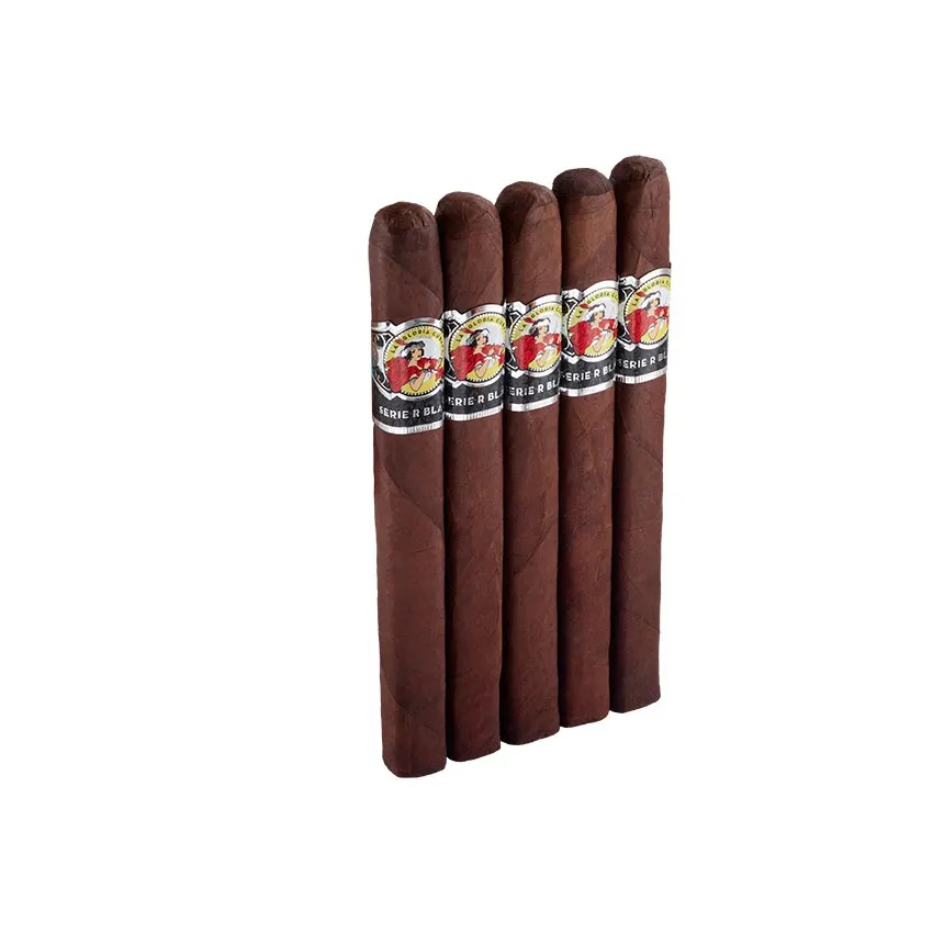 La Gloria Cubana Serie R Black No 48 Dark Natural | Churchill | Pack of 5