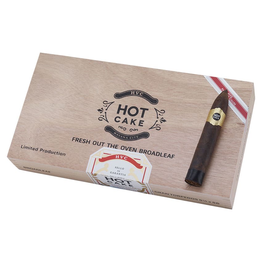 HVC Hot Cake Fresh Out of the Oven Gran Torpedo Maduro | Torpedo | Box of 25
