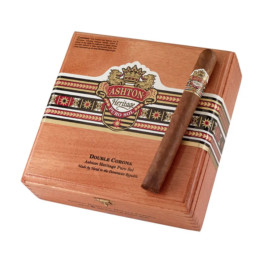 Ashton Heritage Puro Sol Double Corona Natural | Corona | Box of 25