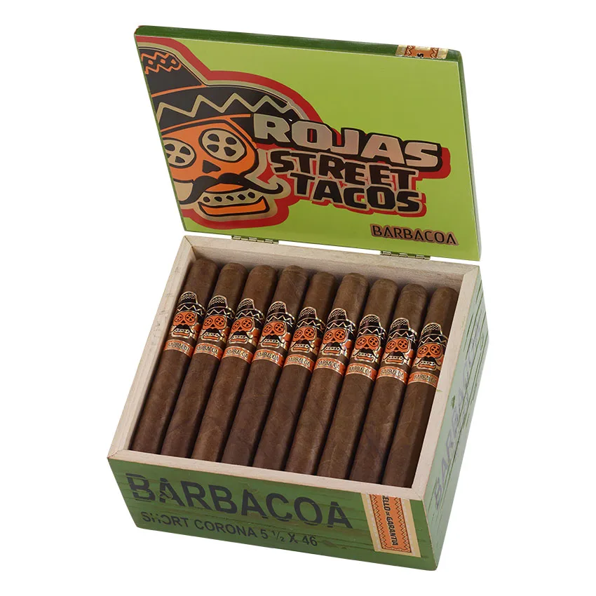 Rojas Street Tacos Barbacoa Short Corona Dark Natural | Cuban Corona | Box of 25