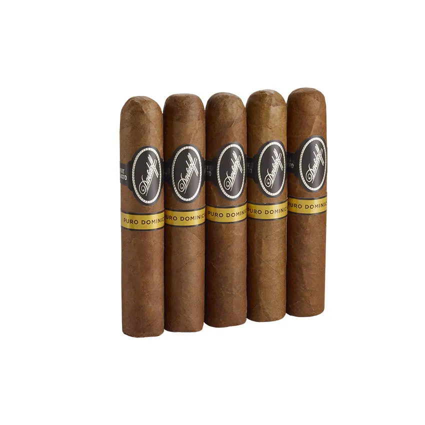 Davidoff Puro Dominicano Short Robusto Natural | Short Robusto | Pack of 5