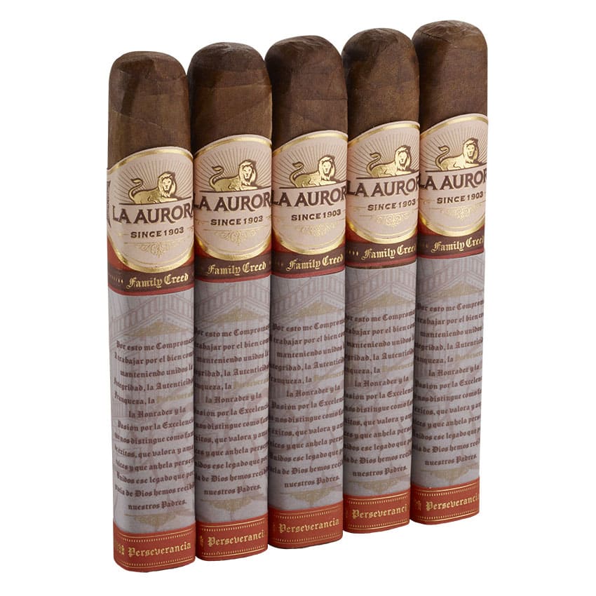 La Aurora Family Creed Perseverancia Gran Toro Maduro | Gordo | Pack of 5