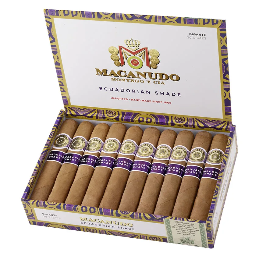 Macanudo Ecuadorian Shade Gigante Natural | Gordo | Box of 20