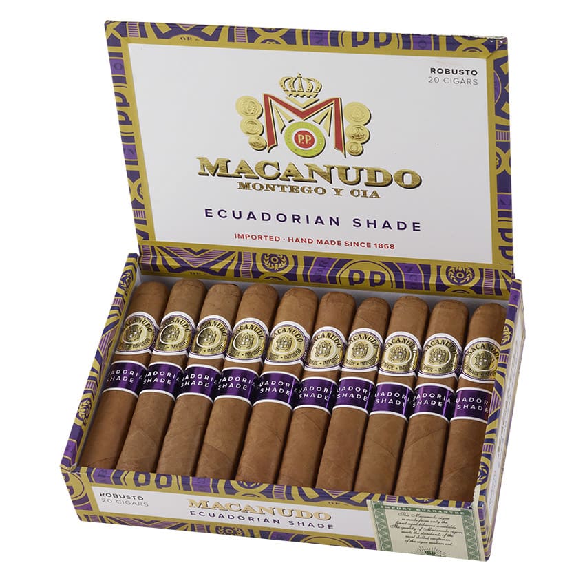 Macanudo Ecuadorian Shade Robusto Natural | Robusto | Box of 20