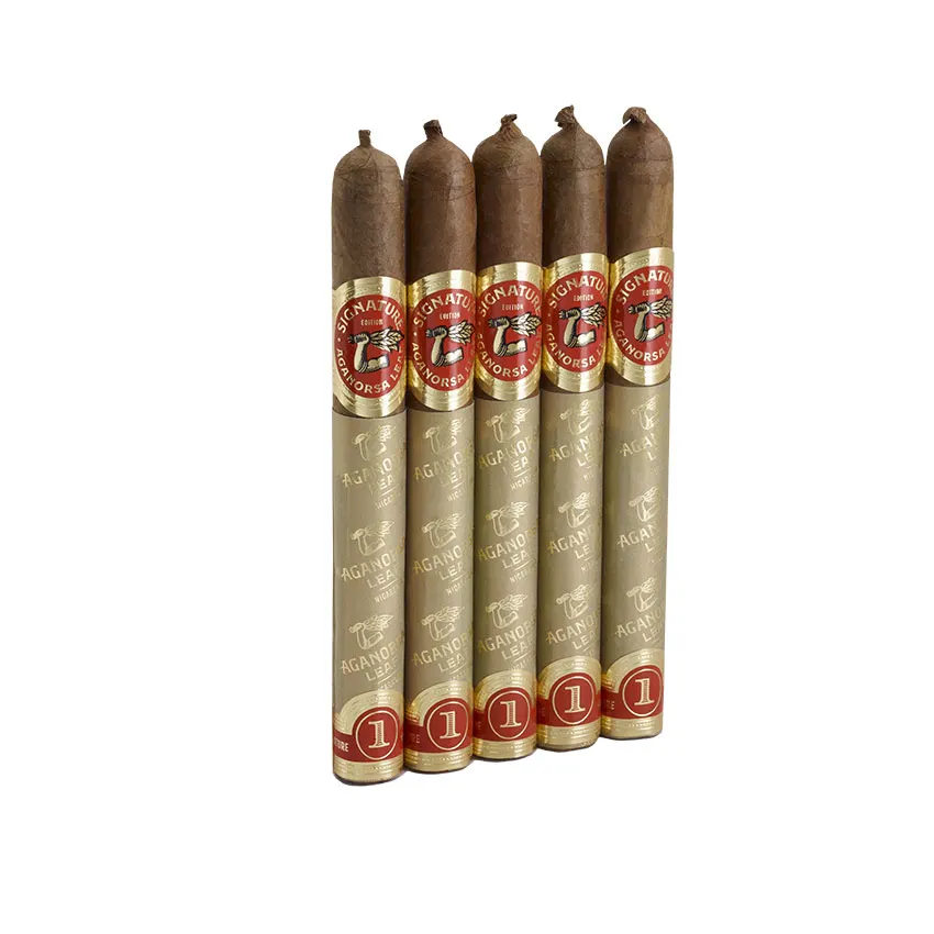 Aganorsa Leaf Signature Selection Corojo Corona Gorda Natural | Corona Gorda | Pack of 5
